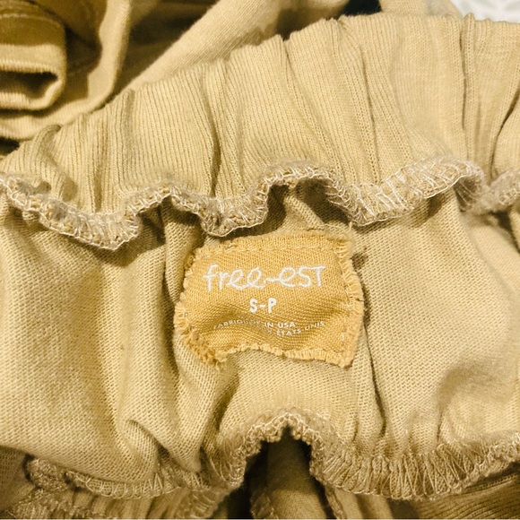 Free People Free est Kamora tan strapless  wide l g one piece. Size Small - Picture 7 of 8